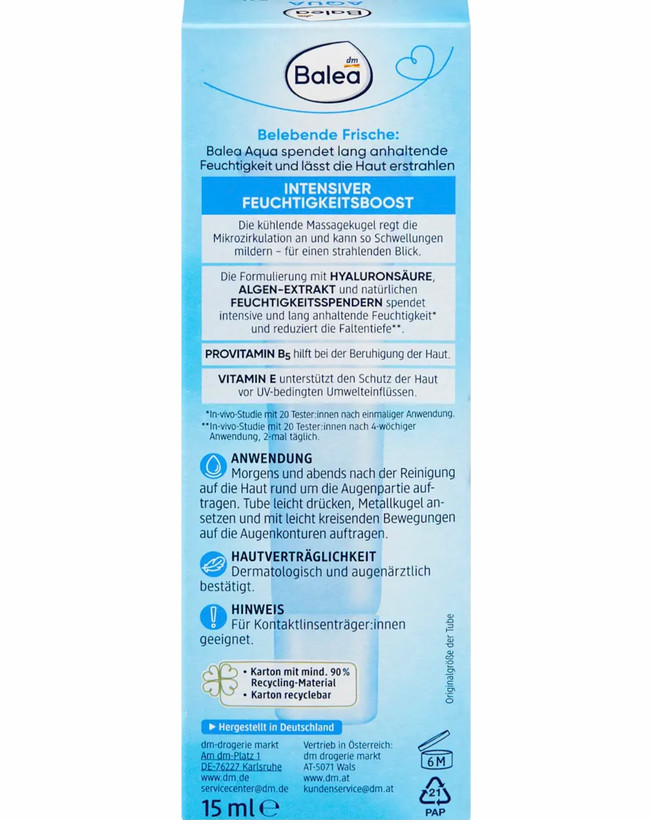 کرم ضد چروک و آبرسان دور چشم باله آ مدل AQUA